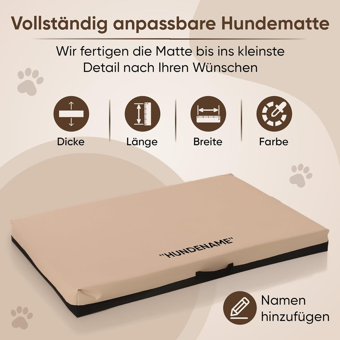 COOL PET Komplett anpassbare Premium-Orthopädische VISCO-Memory-Foam Hundematratze (Grösse, Farbe &amp;