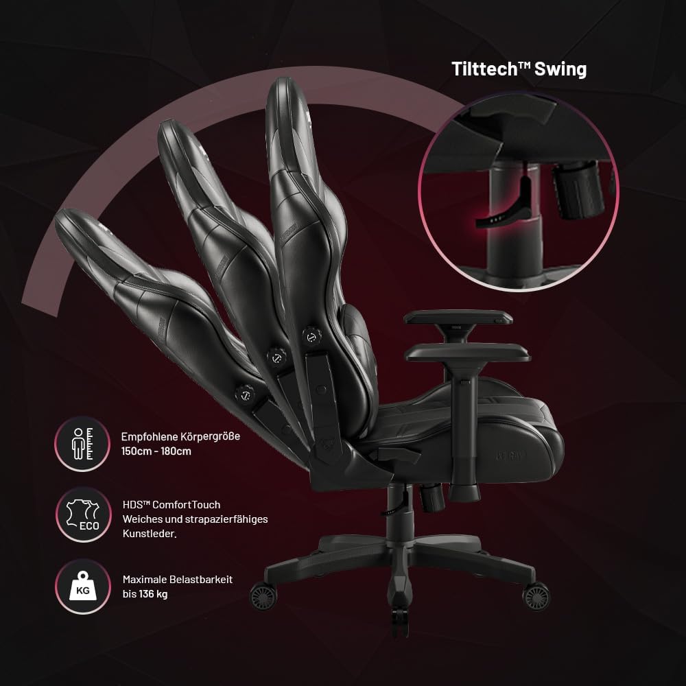 Diablo X-Ray Gaming Stuhl Bürostuhl Gamer Chair Schreibtischstuhl 4D Armlehnen Ergonomisches Design