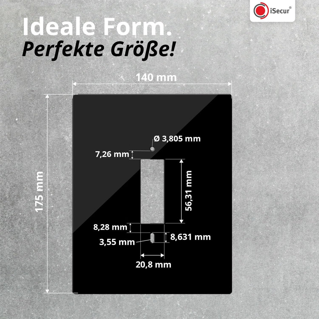 iSecur Blende passend für Ring Videotürklingel aus Acryl schwarz I Wired Doorbell Pro 3. Gen (2025)