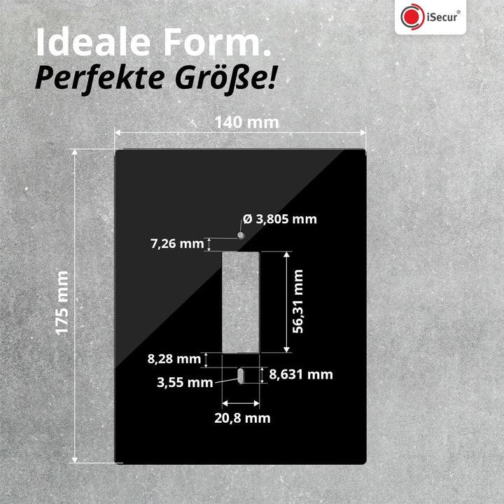 iSecur Blende passend für Ring Videotürklingel aus Acryl schwarz I Wired Doorbell Pro 3. Gen (2025)