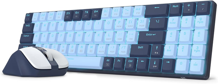 Redragon BS8773 Gaming-Tastaturen &amp; -Mäuse Combos Kabellos 78 Tasten | 2.4G Low-Profile mechanische