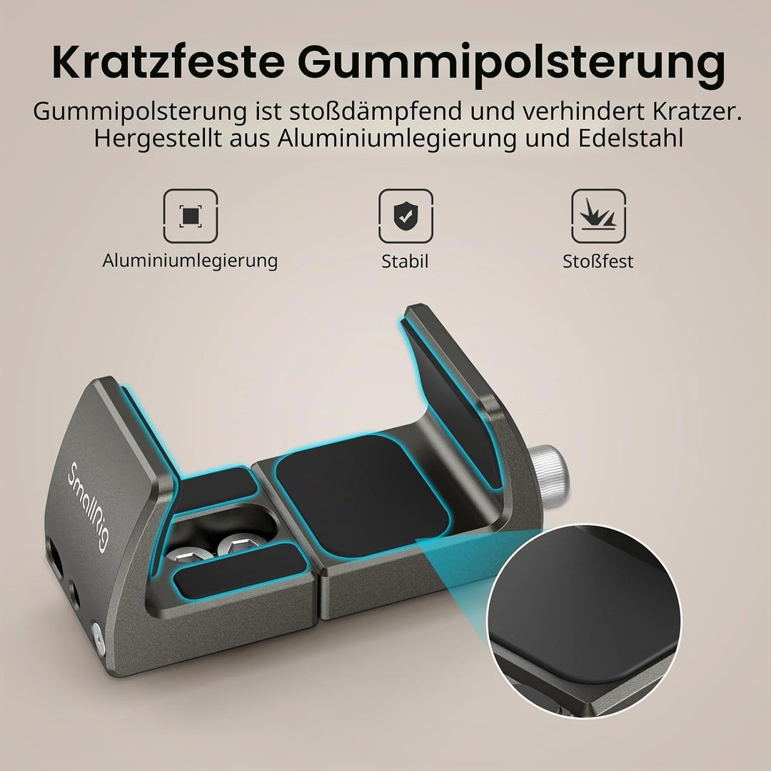 SMALLRIG Aluminium Power Bank Halter, Powerbank Mount Clamp für Tragbare Power Banks mit einem Breit