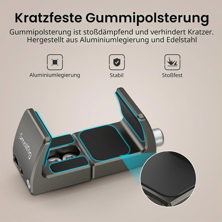 SMALLRIG Aluminium Power Bank Halter, Powerbank Mount Clamp für Tragbare Power Banks mit einem Breit