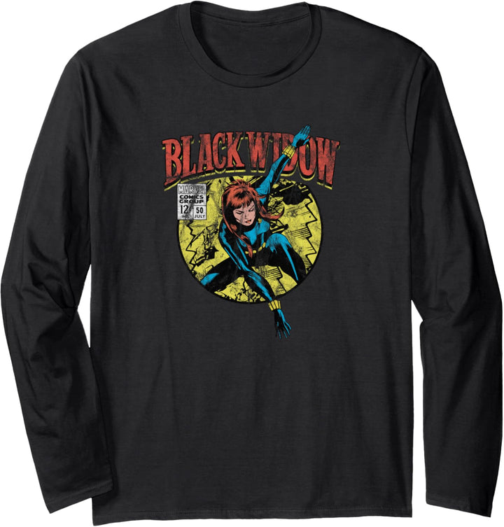 Marvel Black Widow Comic Langarmshirt