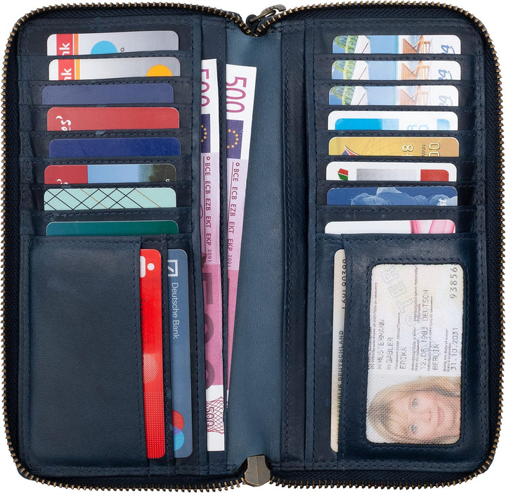 Hill Burry Leder Damen Portemonnaie Arite I Geldbörse I Brieftasche | Geldbeutel Wallet Portmonee mi
