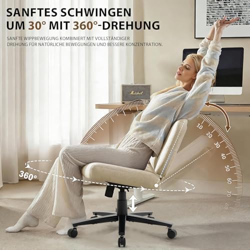 Vigosit Criss Cross Chair mit Rädern, verstellbarebreite Armlehne Criss Cross Chair, Anti-Grip-Stoff