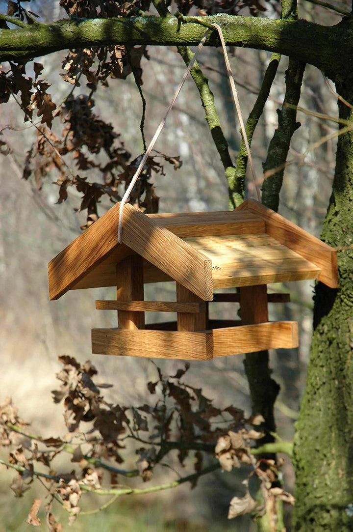 Luxus-Vogelhaus Klassisches Vogelhaus Basis, Eiche, Braun, 46036e Eiche - Spitzdach, Eiche - Spitzda