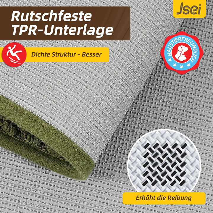 JSEI Fussmatte rutschfest Waschbar, Schmutzfangmatte, 50x80cm, Grün Grün 80 x 50 cm (Rechteckig), Gr