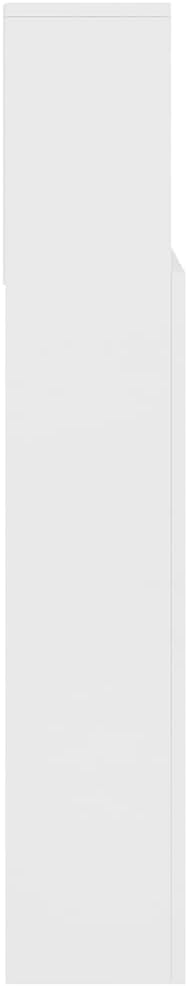 vidaXL Schlafzimmer Möbelkopfteil Bettschrank mit Stauraum und Regal Weiss 140 x 19 x 103 cm