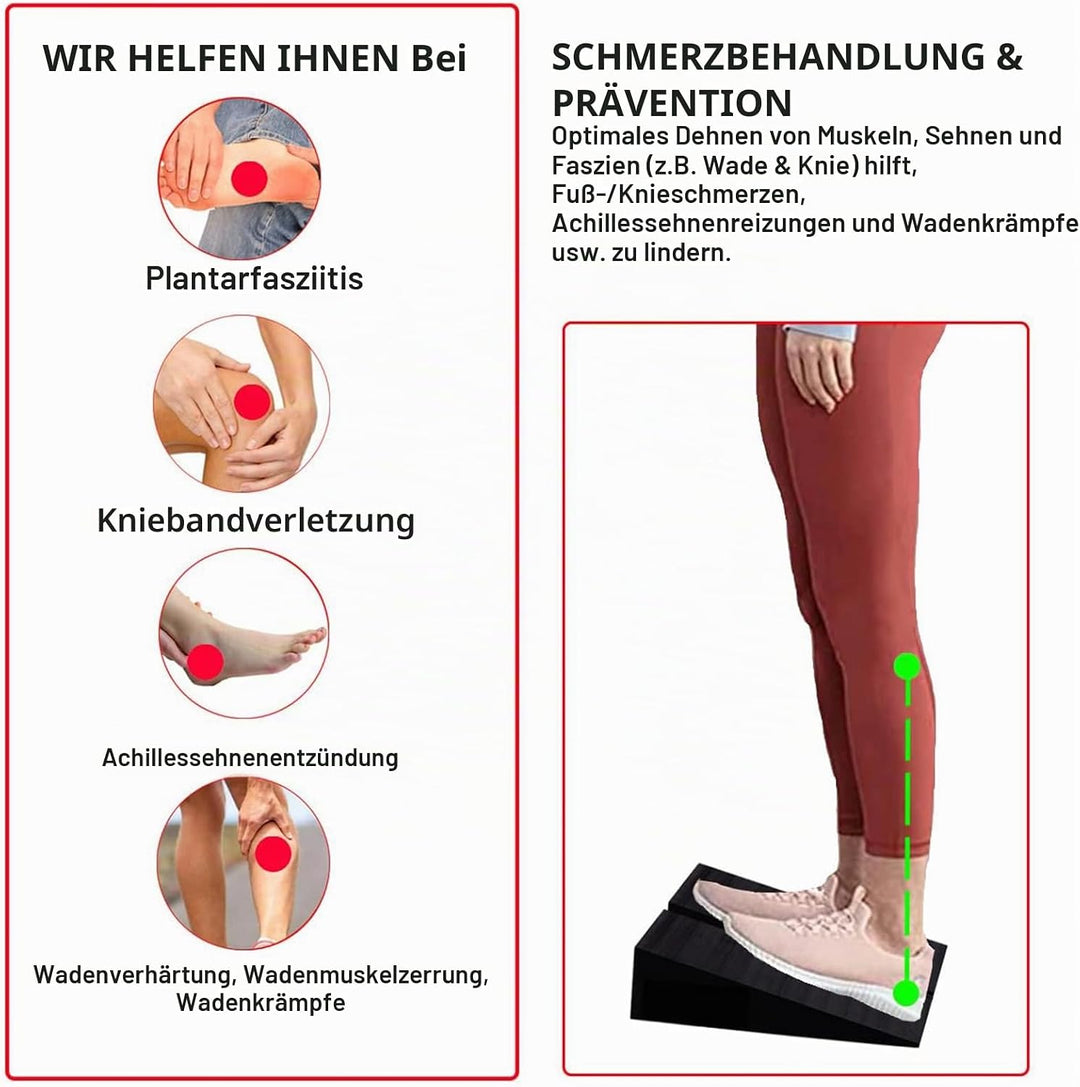 Wadendehner &amp; Schrägbrett 2er Set, Mobilitätskeil, Fersenkeil als Squat Wedge für tiefere Kniebeugen