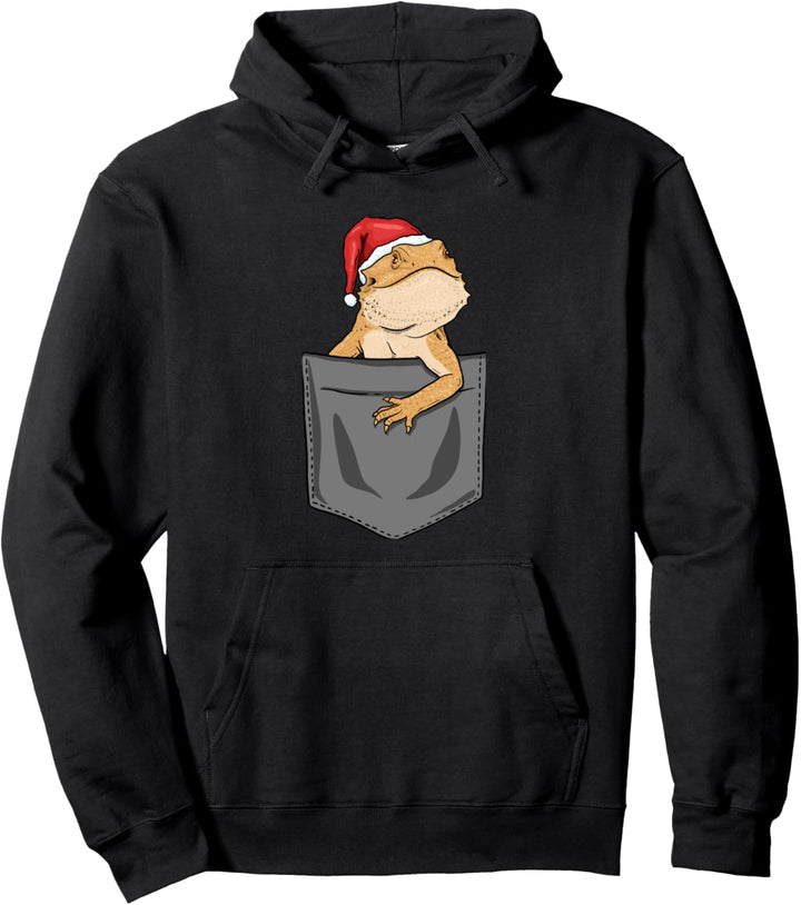 Bartagame Brusttasche Pullover Hoodie