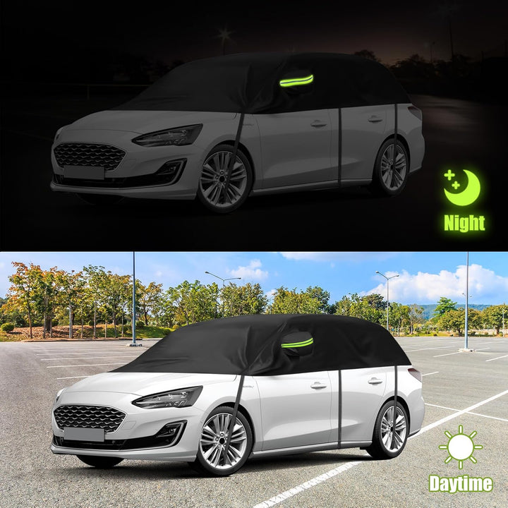 Halbe Autoabdeckung Ersatz für Ford Focus hatchback 2010-2024, Halbgarage, Upgrade Verdickter Stoff
