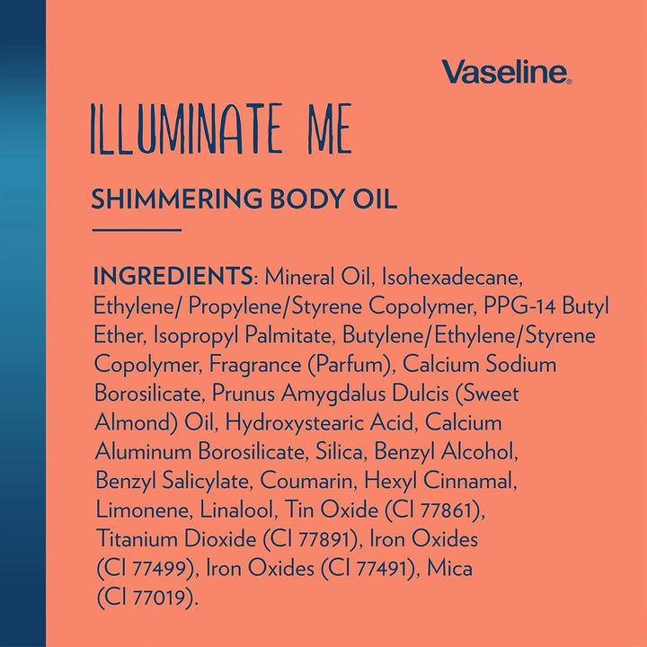 Vaseline Illuminate Me Shimmering Body Oil Created for Melanin Rich Skin Body Oil Illuminates Skin w