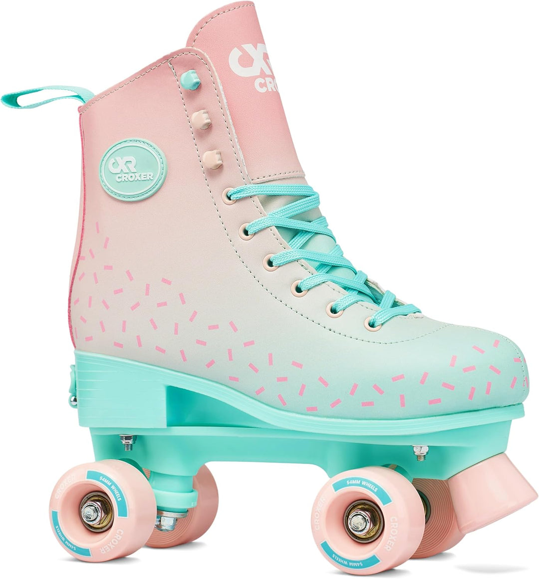 Croxer Verstellbare Rollschuhe Roller Skates Evita, Amara (LED Räder), Sprinkly - Kugellager Carbon
