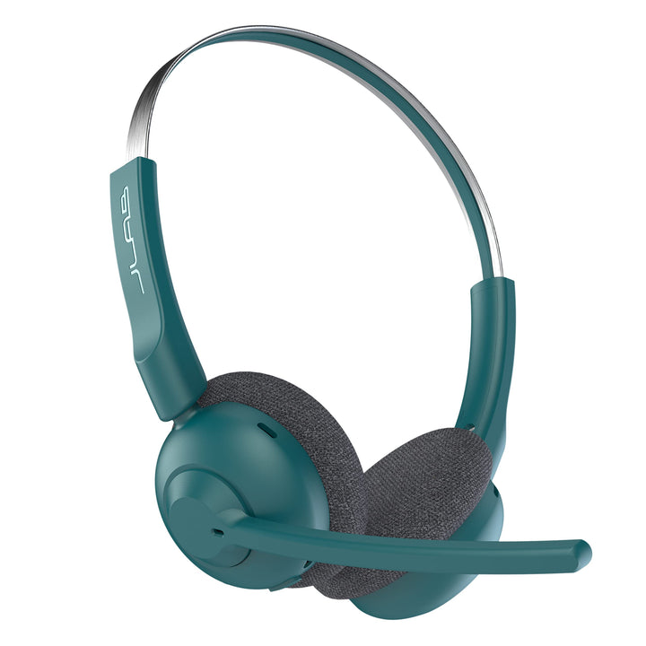 JLab Go Work Pop Wireless Headset mit Mikrofon, 50+ Std. Akku, Bluetooth On Ear PC Headset, kabellos