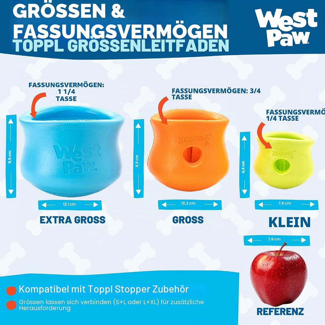 Zogoflex West PAW JUGUETE TOPPL L 10CM Verde L grün, L grün