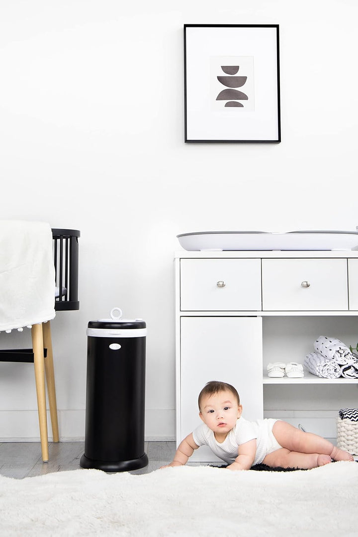 Ubbi Steel Odor Locking Nappy Disposal Bin, No Special Bag Required Money Saving, Awards-Winning, Mo