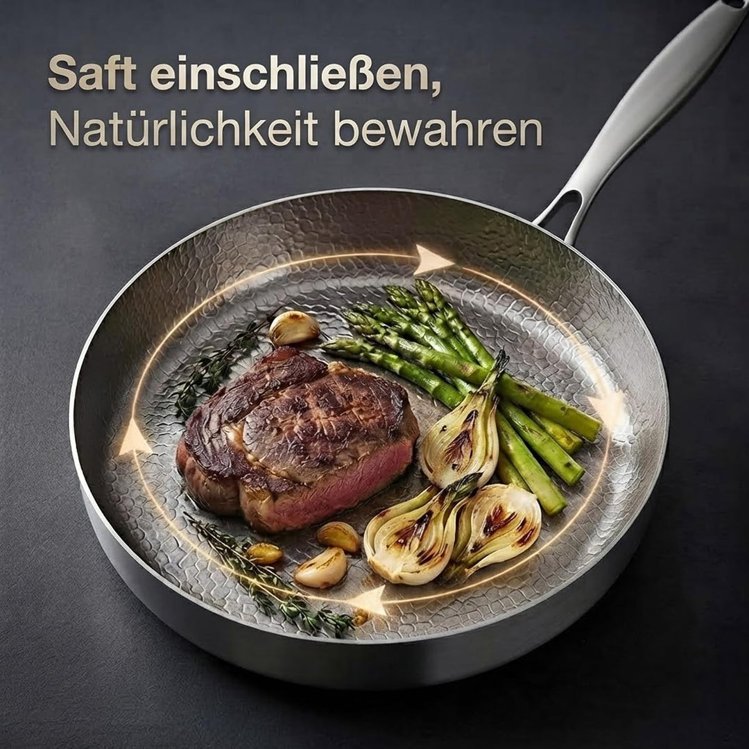 Titan pfanne, Titanhammertopf, frei von PTFE und PFOA, verdickt, extrem langlebig, geeignet für alle