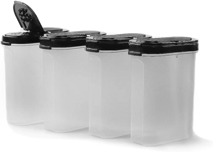 Tupperware Gewürz-Riese 270 ml (4) schwarz Gewürz Behälter Gewürzbehälter gross 37582