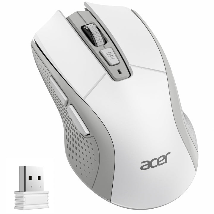 Acer Maus Kabellos 4000 DPI, Wireless Mouse 2,4Ghz Weiss, Weiss