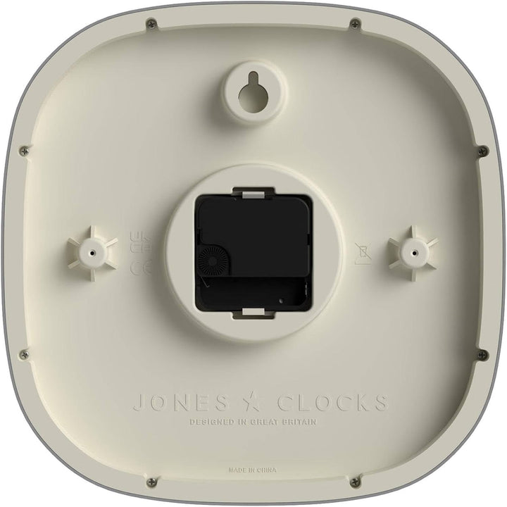 JONES CLOCKS Quadratische Retro-Wanduhr aus hochwertigem Acryl, Sprite&