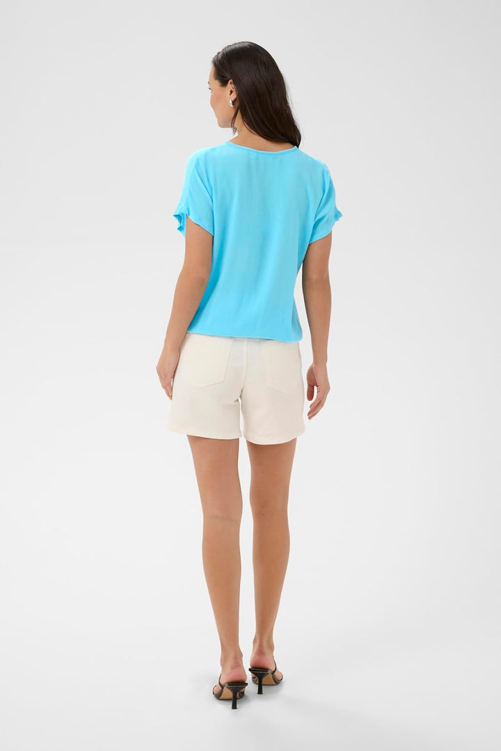 KAFFE Damen Bluse ärmellos KAamber KAamber Stanley Kurzarm 34 Aquarius, 34 Aquarius