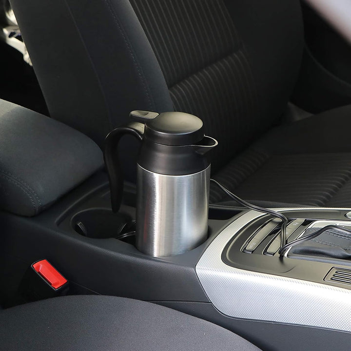 Jadeshay Auto Wasserkocher Edelstahl 12V für Auto, 750ML Reisewasserkocher mit Zigarettenanzünder, C