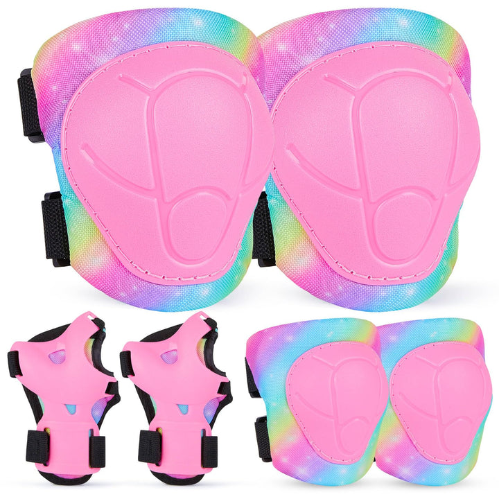 MHJY Knieschoner Kinder Schoner Inliner 6Pcs Protektoren Set Knie und Ellenbogenschützer Handgelenks