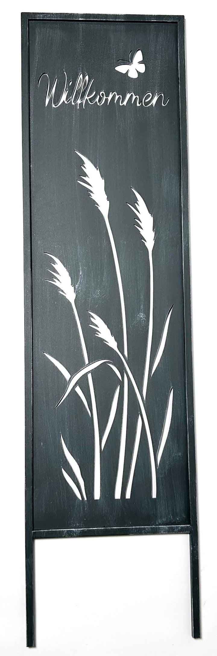 Kobolo Gartenstecker Gartentafel Gartenschild - WILLKOMMEN - 30x93 cm