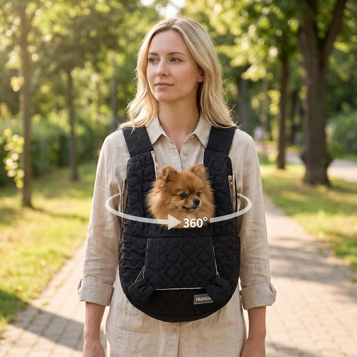 Nylon Handfreie Hunde-Tragetasche für Kleine Hunde &amp; Katzen, Schwarz