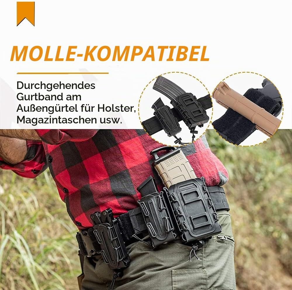 TWINFALCONS Taktischer Gürtel mit Schnellverschluss, Kampfgürtel Militär Schwerlast Molle Gürtels Ar