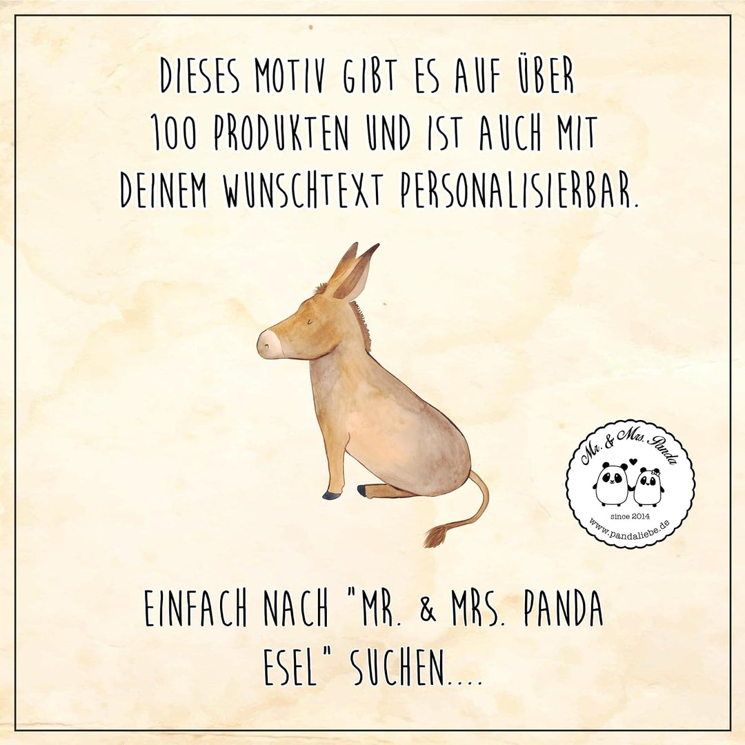 Mr. &amp; Mrs. Panda Blechdose rund Esel - Geschenk, Geschenkbox, Metallboxen, Metall Dose, Tiere, Weish