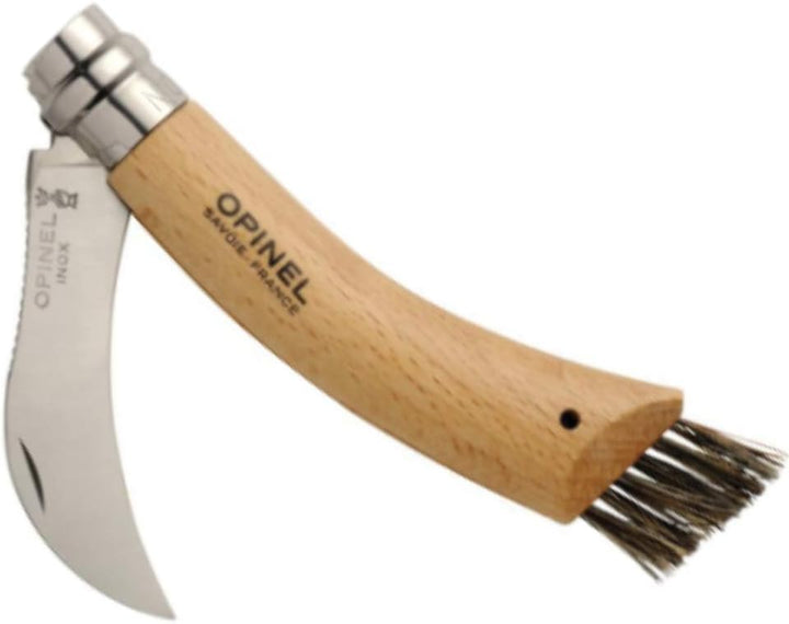 Opinel Pilzmesser, Sandvik-Stahl, Buchenholz, Wildschweinborsten