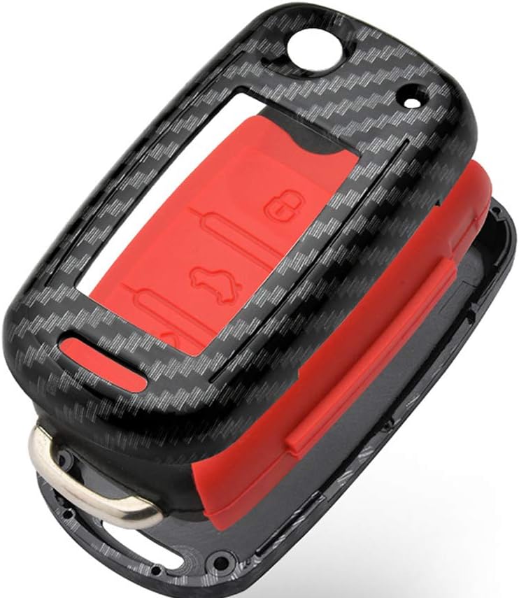 ontto Autoschlüssel Hülle Fernbedienung Cover für VW Golf Polo Passat Tiguan Touran Skoda Fabia Octa