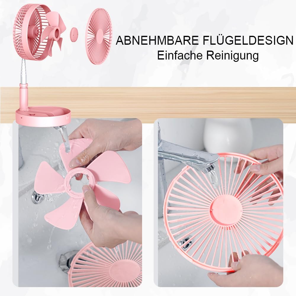 UNITEDTIME Schreibtisch- und Tischventilator, Luftzirkulator-Ventilator, tragbar, Reiseventilator, b