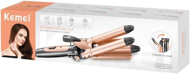 OBA Professioneller Lockenstab, Titan-Keramik, 33 cm, schnelles Aufheizen 30 Sekunden, faltbares Des