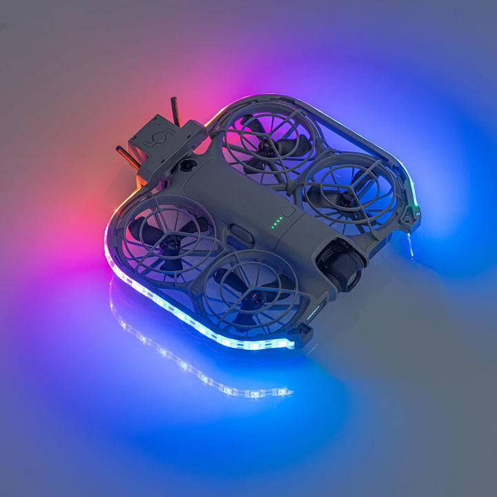LED-Lichtstreifen Propeller Guard für DJI Neo 2 Zubehör, RGB Mehrfarbige Durchfluss Nacht Flug Licht
