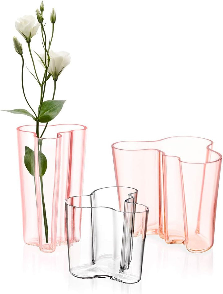 Iittala Vase Aalto 251 mm Weiss aus Glas, 251 mm Weiss