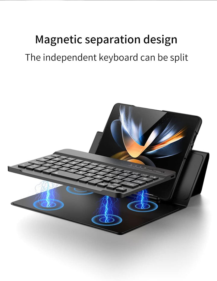 Custodia Magnetic Klapphüllen Ständer Folio Hülle,Keyboard,Pen Slot Kompatibel für Samsung Galaxy Z