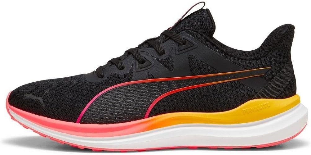 PUMA Unisex Reflect Lite Trail Road Running Shoe 37 EU Puma Black Sun Stream, 37 EU Puma Black Sun S