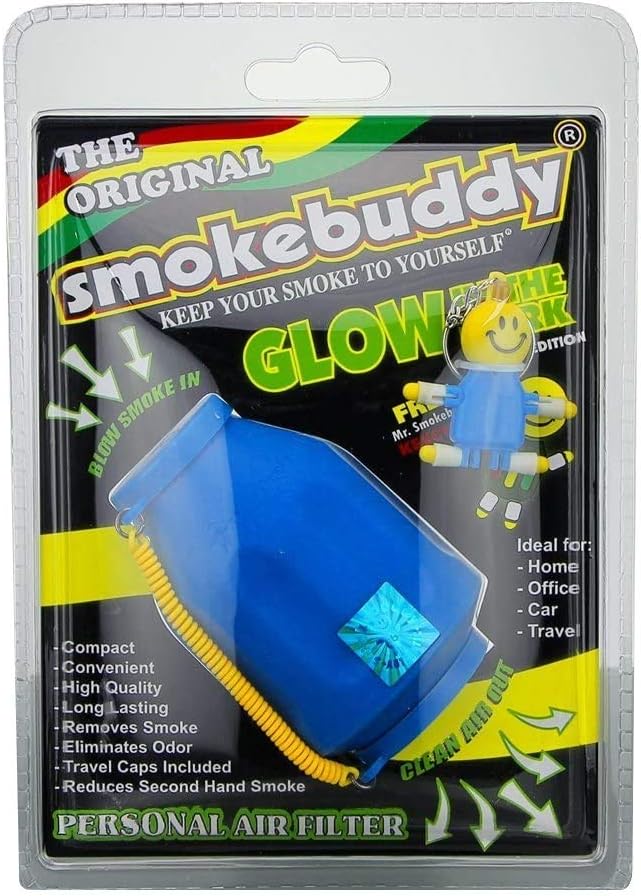 Smokebuddy Original Personal Air Filter Blue Glow in The Dark