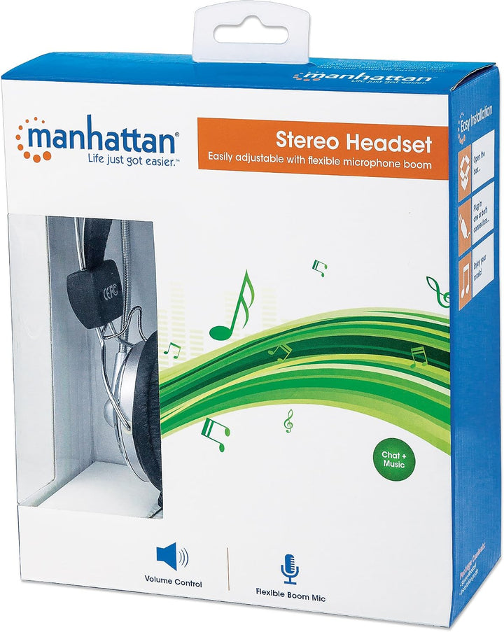 Manhattan Stereo Headset (Flexibles Mikrofon aus Edelstahl mit integrierter Lautstärkeregelung), 175