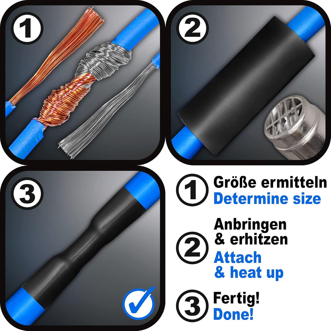 ISOLATECH Schrumpfschlauch Meterware transparent ohne Kleber Ø 12mm 10 Meter Schrumpfverhältnis 3:1