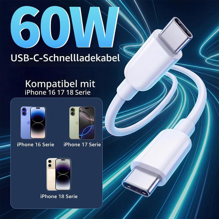 40W Ladekabel USB C für iPhone 17 17air 17Pro Max 16 15 Serie Weiss7, Weiss7