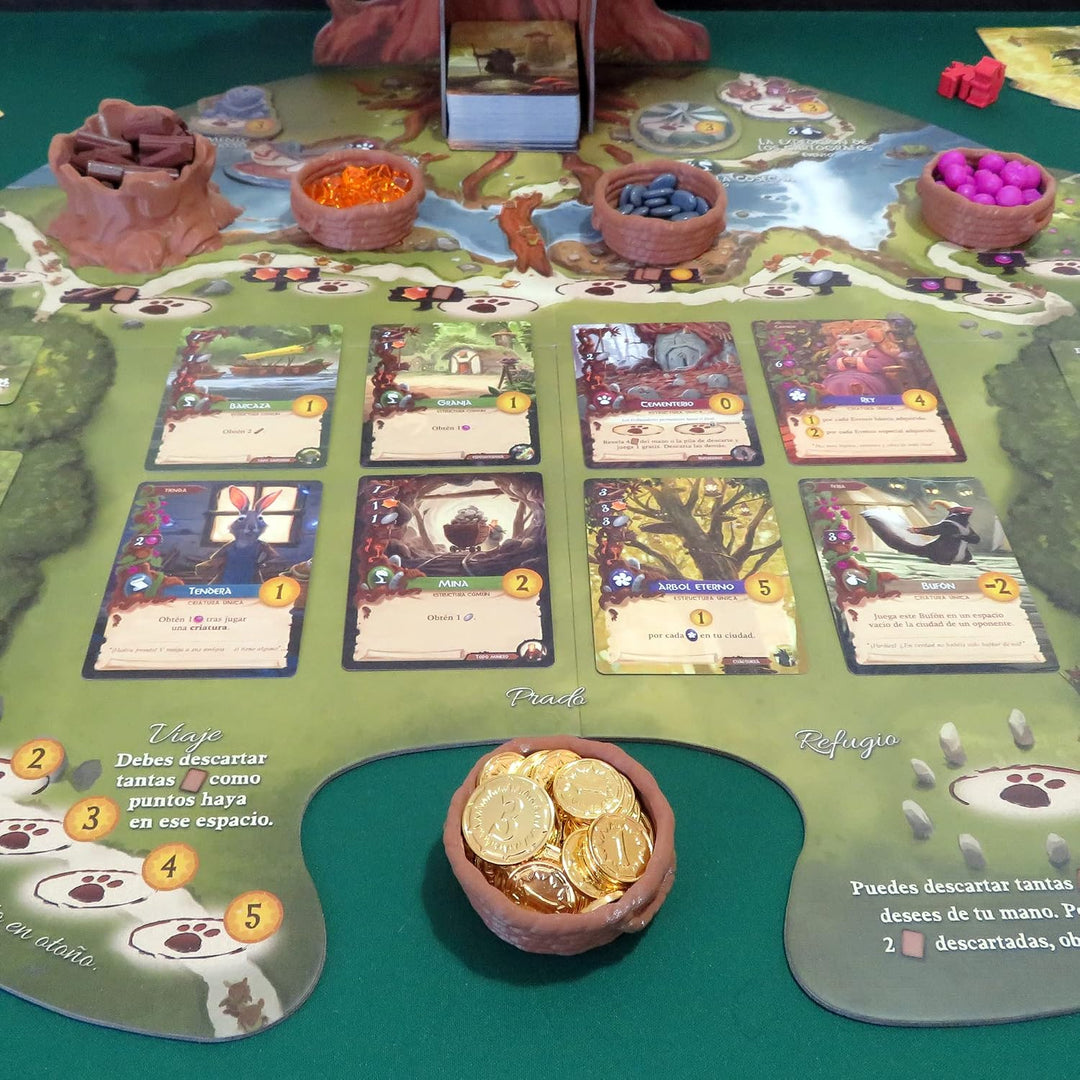 Ressourcencontainer für Everdell | Thematisches Zubehör für Brettspiele | Packung mit 6 Stück aus Bi