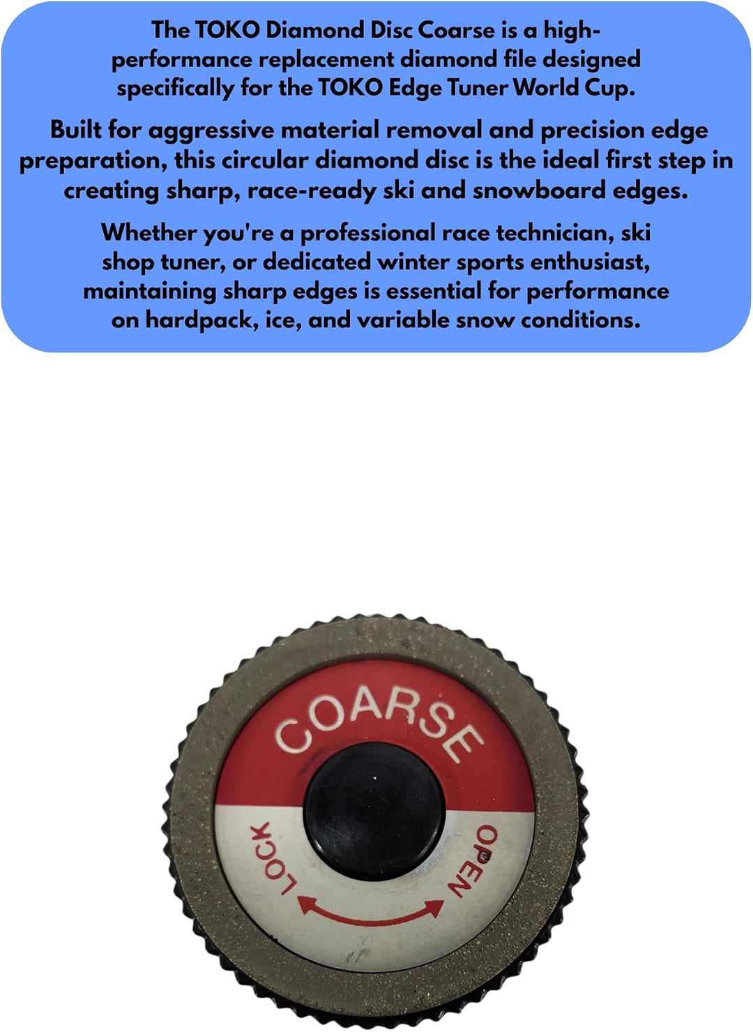 Toko Diamond Disc Schleifscheibe für Edge Tuner Worldcup, Farbe:Coarse, Coarse