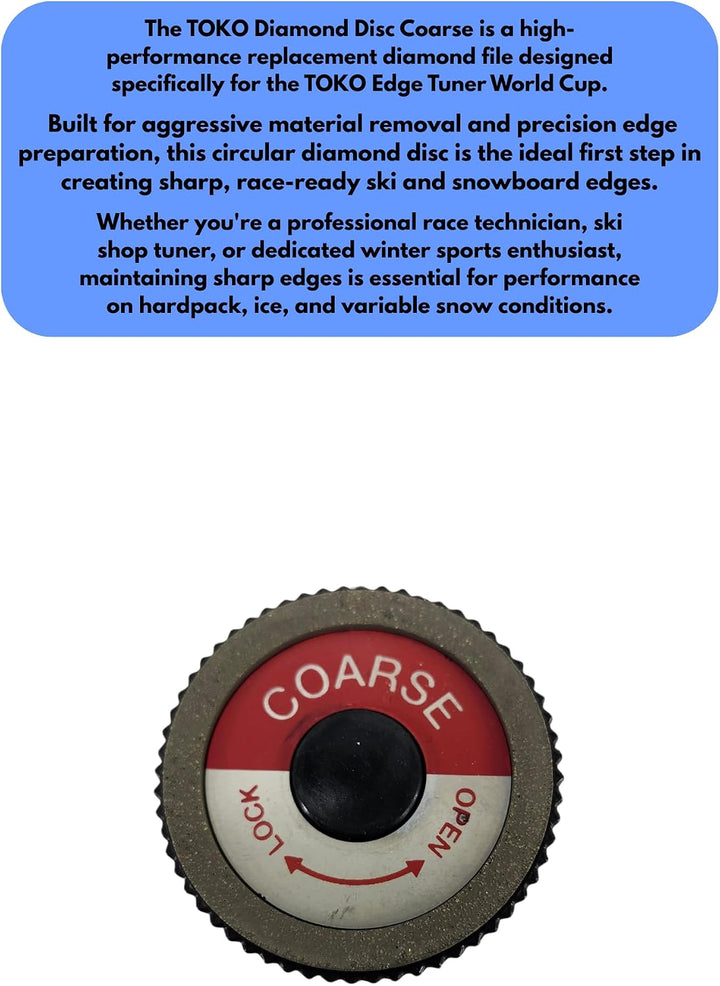 Toko Diamond Disc Schleifscheibe für Edge Tuner Worldcup, Farbe:Coarse, Coarse