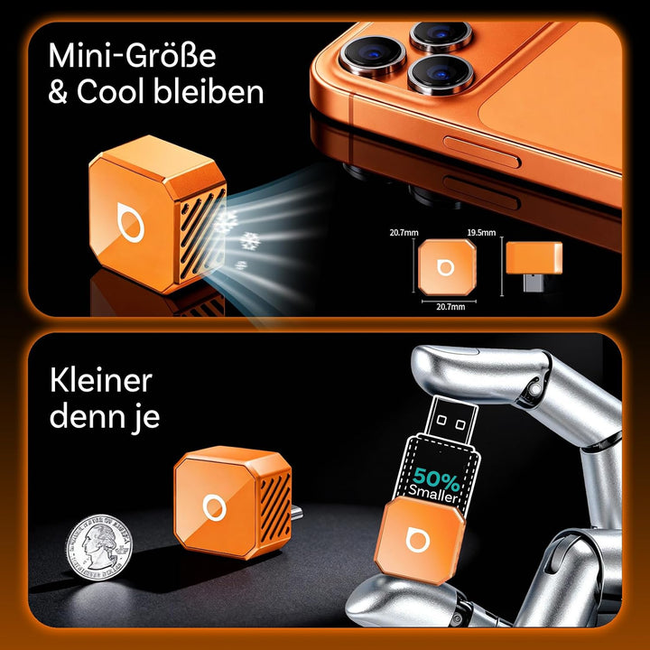 OTTOCAST Mini Pot 2026 Typ-C, 2-in-1 CarPlay &amp; Android Auto Wireless Adapter für iOS 10+/Android 11+