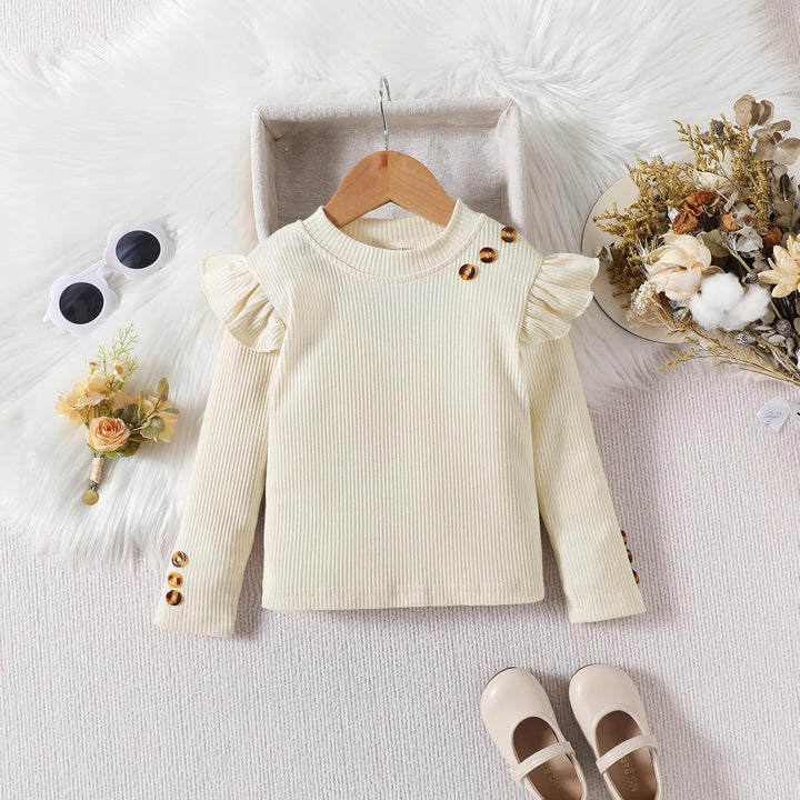 Miipat Baby Mädchen Kleidung Set Kleinkind Mädchen Outfits Set Lange Ärmel Pullover Tops mit Mini Ro