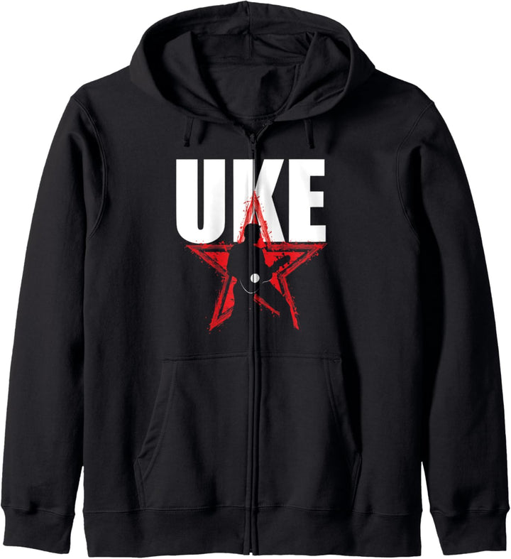 Uke Stern Gitarrist Musik Uke Akustik Musikinstrument Kapuzenjacke